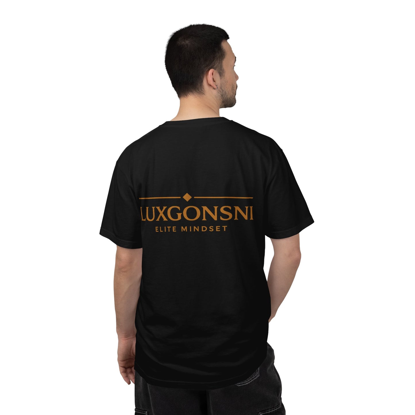 LG Elite Mindset Tee - Luxury Streetwear T-Shirt, Minimalist Black Gold Tee, Premium Fashion Shirt, LUXGONSNI Clothing