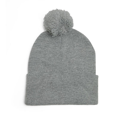 GONSAIive Signature Pom-Pom Knit Cap (Gold Embroidery)