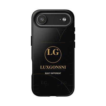 LUXGONSNI LG Signature Tough Phone Case | Black & Gold