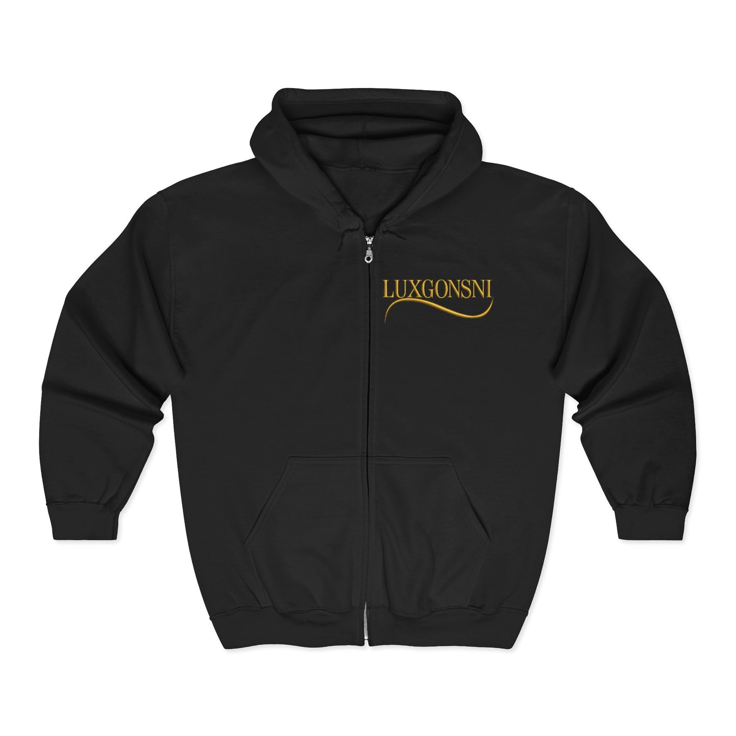 LUXGONSNI™ Signature Gold Zip Hoodie