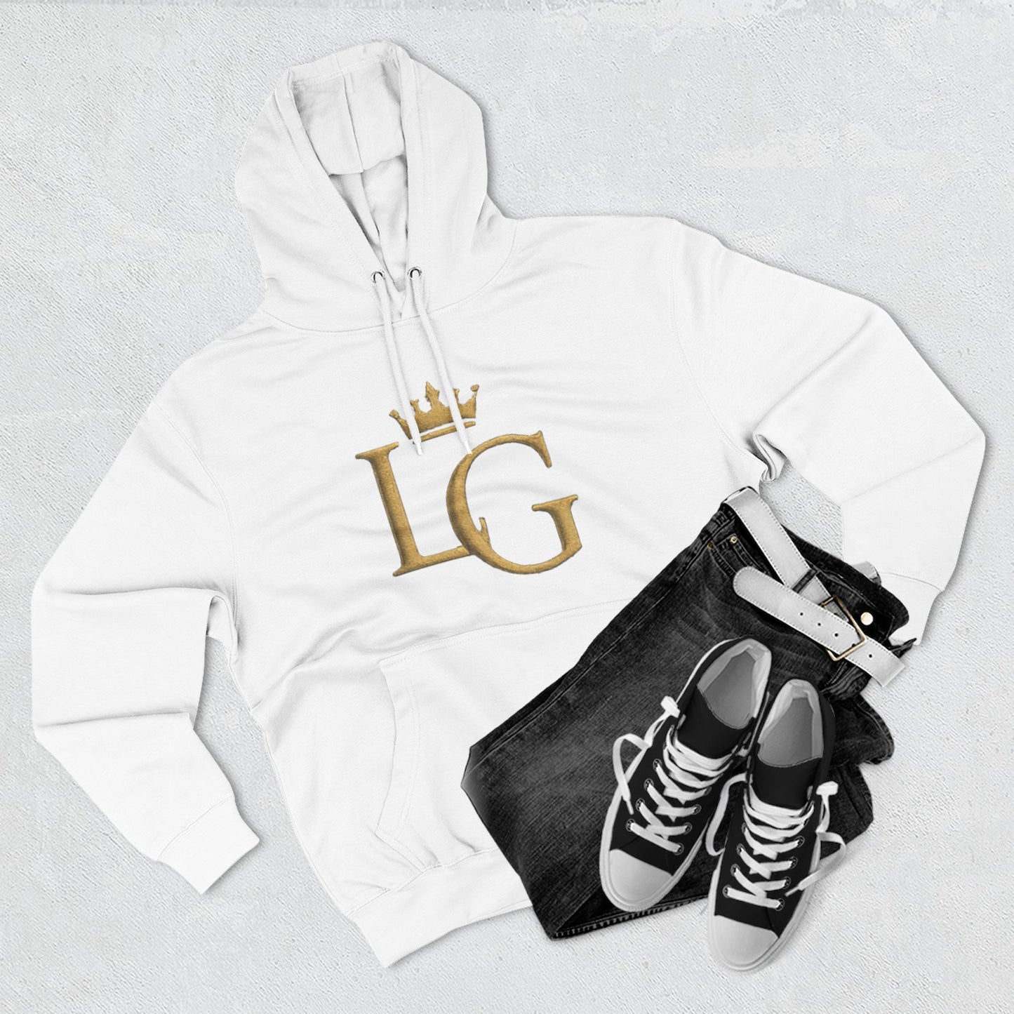 LUXGONSNI Hoodie - Built Different Luxury Streetwear Sweatshirt, Premium Minimalist Black & Gold Pullover