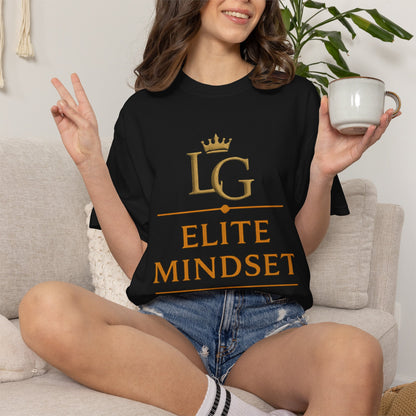 LG Elite Mindset Tee - Luxury Streetwear T-Shirt, Minimalist Black Gold Tee, Premium Fashion Shirt, LUXGONSNI Clothing
