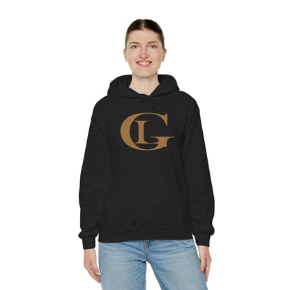 LUXGONSNI LG Monogram Hoodie — Black Gold Luxury Streetwear, Built Different