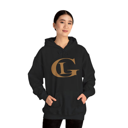 LUXGONSNI LG Monogram Hoodie — Black Gold Luxury Streetwear, Built Different
