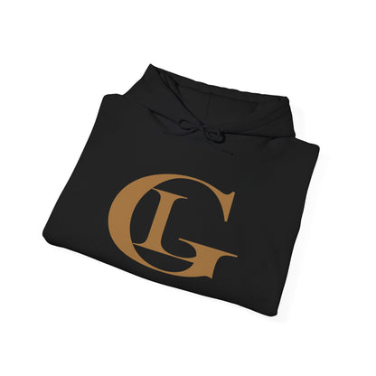 LUXGONSNI LG Monogram Hoodie — Black Gold Luxury Streetwear, Built Different