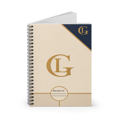 LUXGONSNI Luxury Spiral Notebook — Ruled Line Journal, Premium Blue Cream Gold Design, 6x8 Writing Notebook
