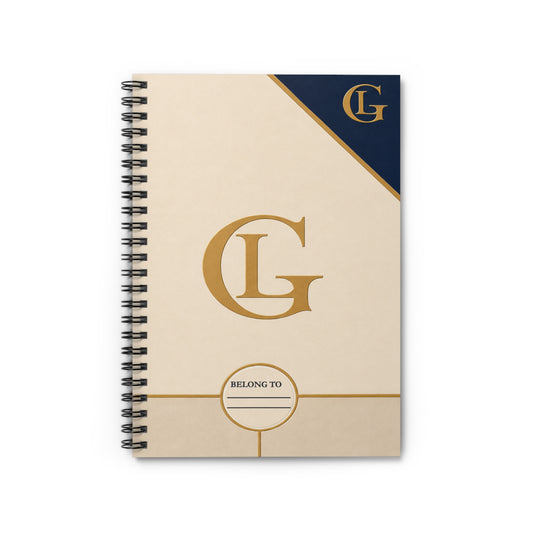 LUXGONSNI Luxury Spiral Notebook — Ruled Line Journal, Premium Blue Cream Gold Design, 6x8 Writing Notebook
