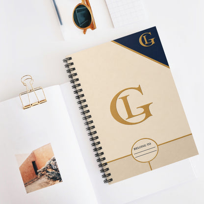 LUXGONSNI Luxury Spiral Notebook — Ruled Line Journal, Premium Blue Cream Gold Design, 6x8 Writing Notebook