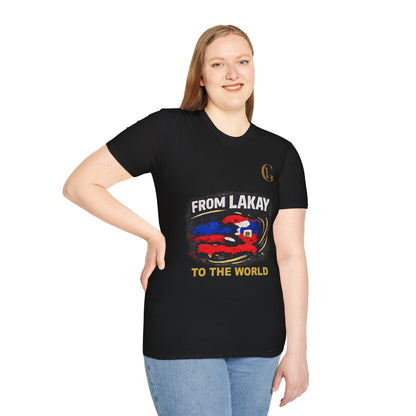From Lakay To The World Haiti Pride T-Shirt | LUXGONSNI Haiti Edition