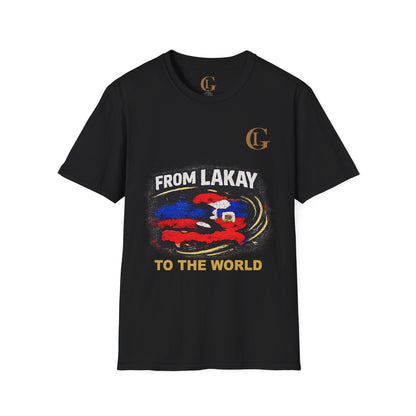 From Lakay To The World Haiti Pride T-Shirt | LUXGONSNI Haiti Edition