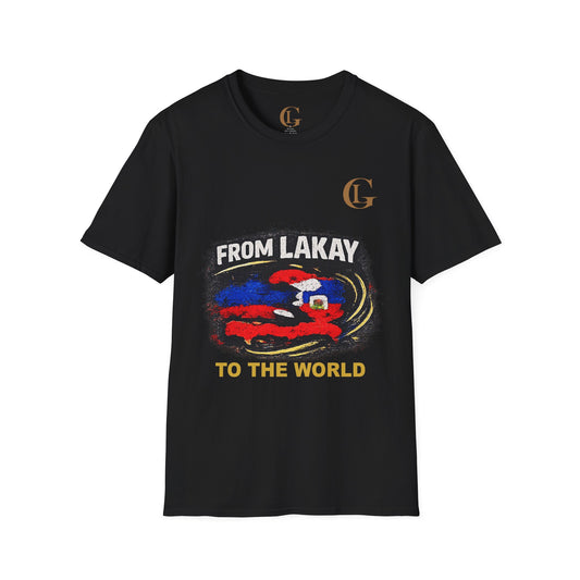 From Lakay To The World Haiti Pride T-Shirt | LUXGONSNI Haiti Edition