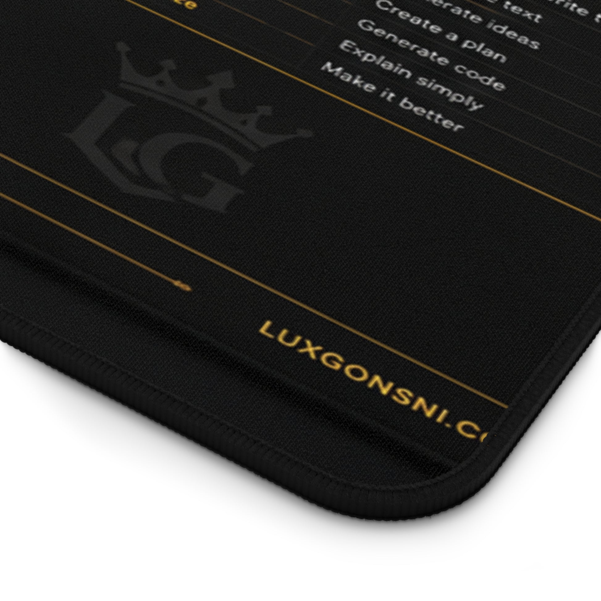 Oversized Desk Mat with Microsoft Office Shortcuts