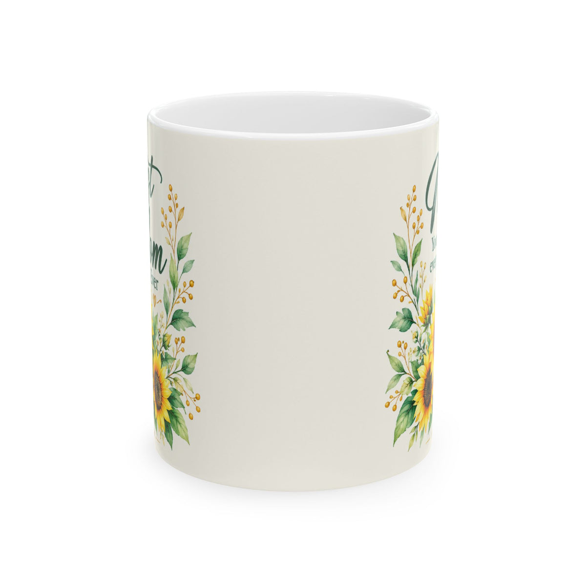 Best Mom Ever Sunflower Mug — Gift for Mom, Ceramic Mug, (11oz, 15oz) | LUXGONSNI