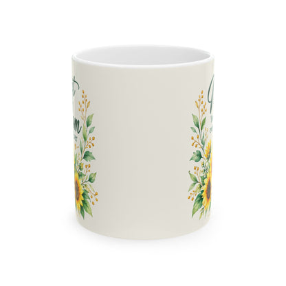 Best Mom Ever Sunflower Mug — Gift for Mom, Ceramic Mug, (11oz, 15oz) | LUXGONSNI