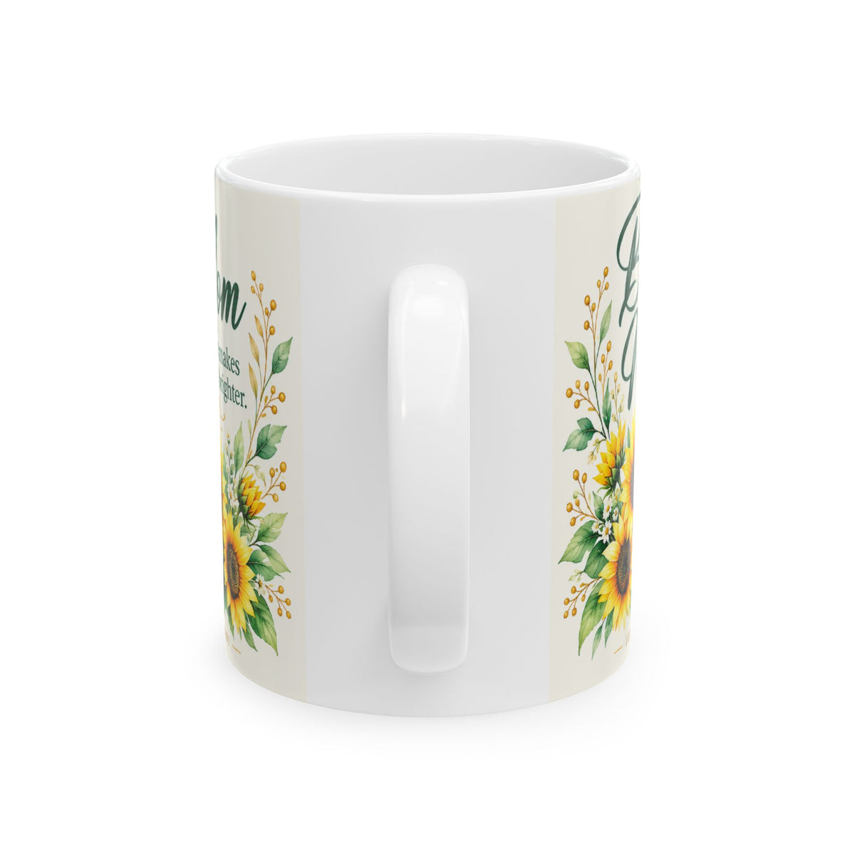 Best Mom Ever Sunflower Mug — Gift for Mom, Ceramic Mug, (11oz, 15oz) | LUXGONSNI