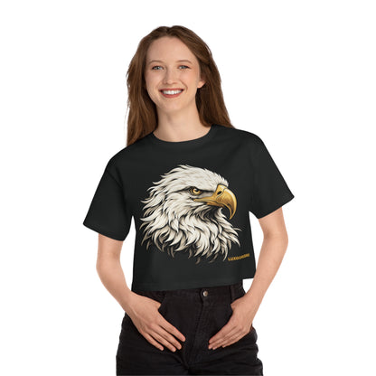 Golden Eagle Cropped T-Shirt for Women | LUXGONSNI