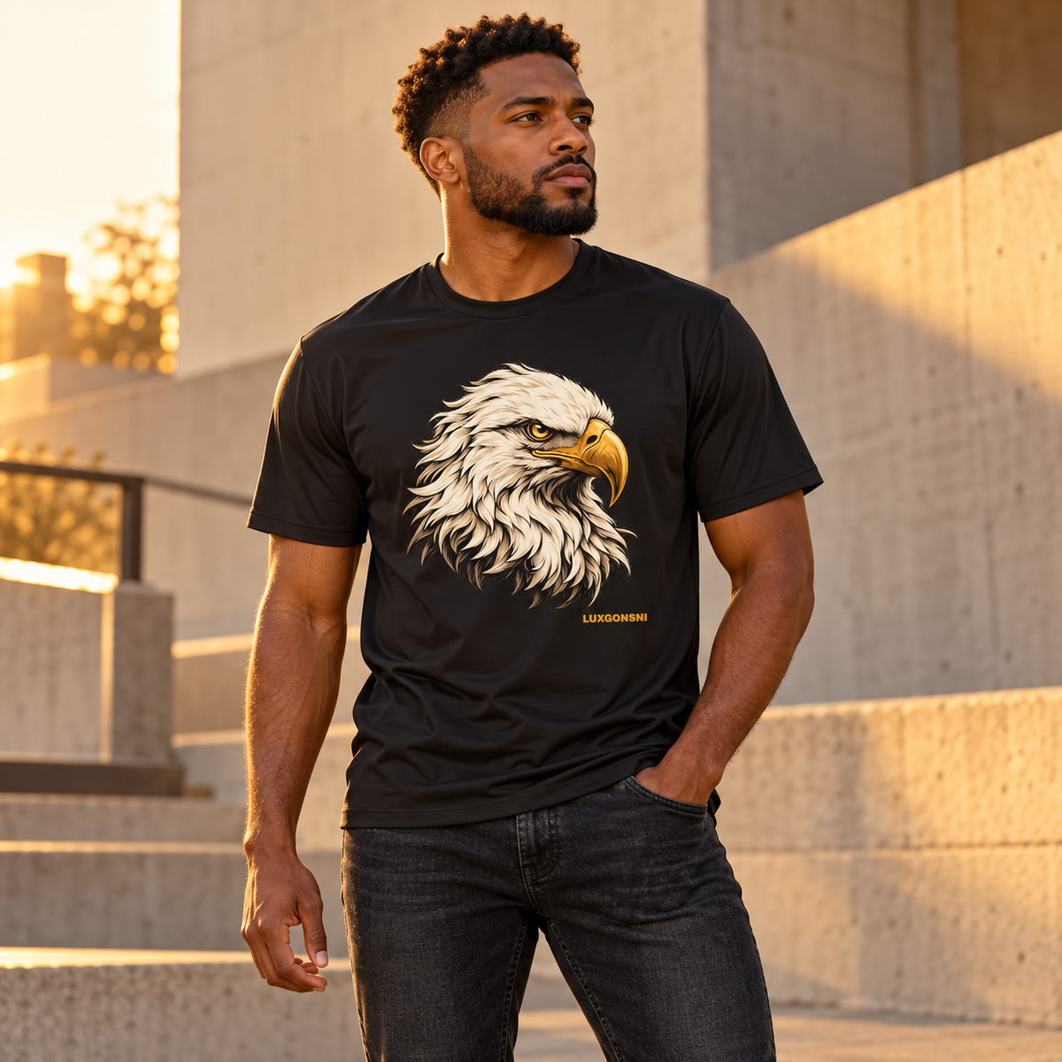 Eagle Graphic Men’s Performance T-Shirt | LUXGONSNI