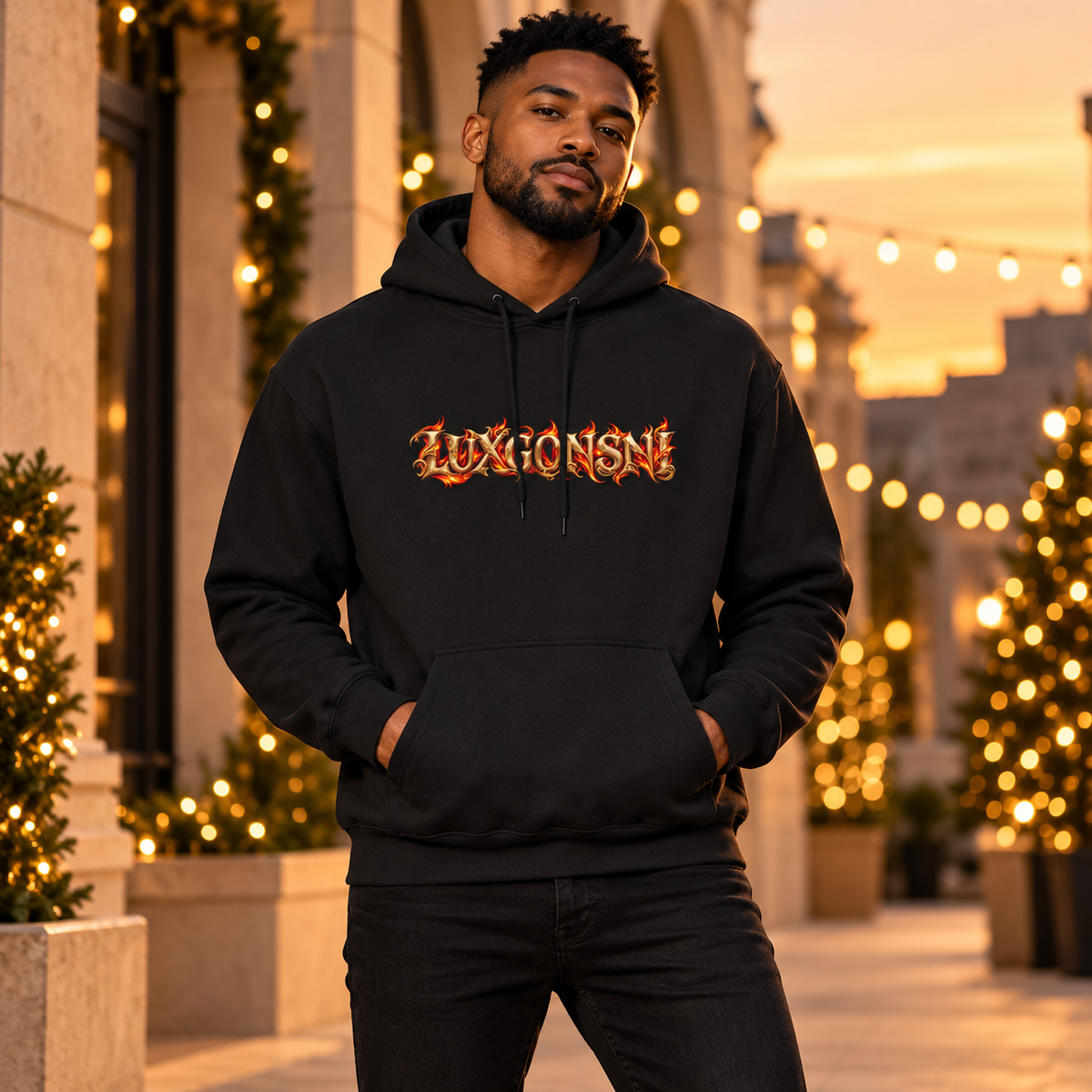 Tropical Santa Unisex Softstyle Fleece Hoodie | LUXGONSNI