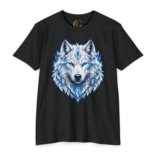 LUXGONSNI Ice Wolf Unisex T-Shirt — Blue Crystal Design