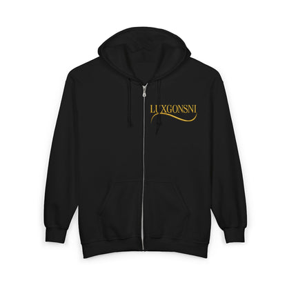 LUXGONSNI™ Signature Gold Zip Hoodie