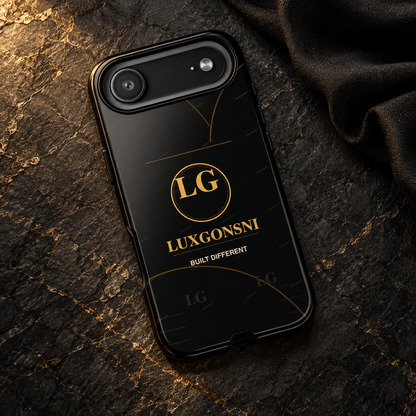 LUXGONSNI LG Signature Tough Phone Case | Black & Gold