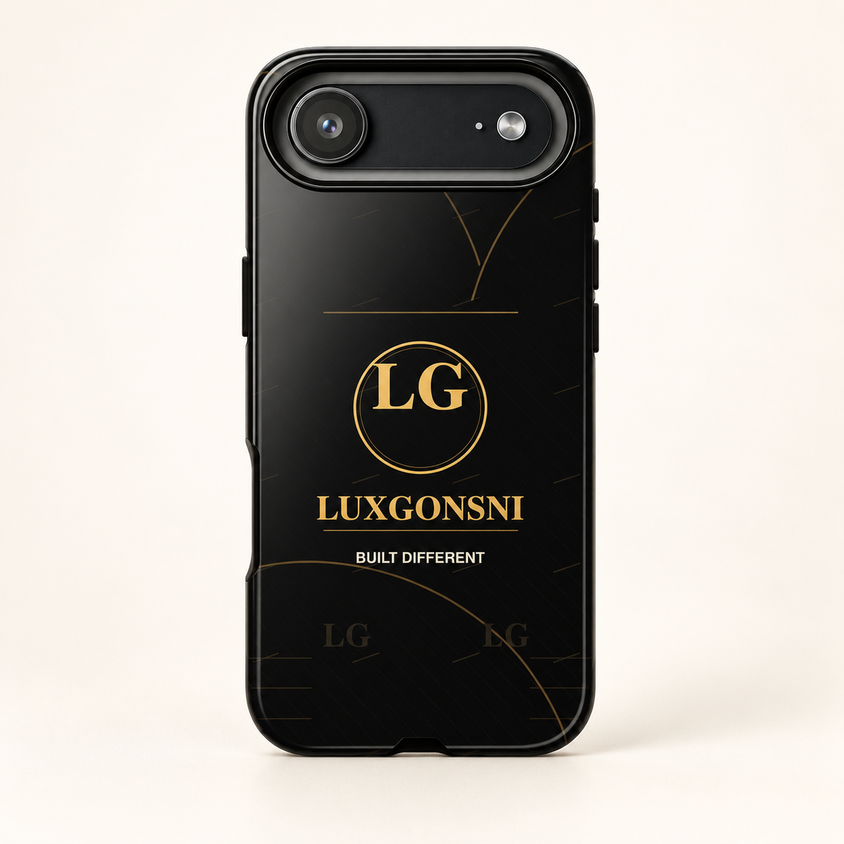 LUXGONSNI LG Signature Tough Phone Case | Black & Gold