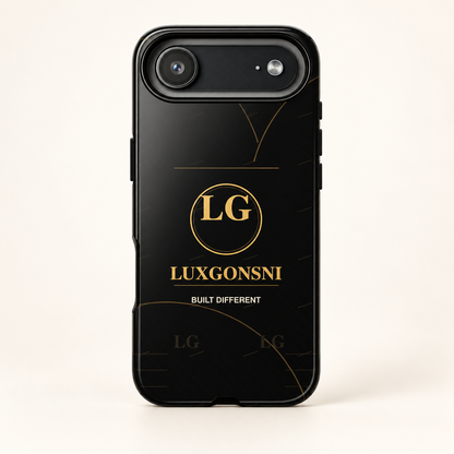 LUXGONSNI LG Signature Tough Phone Case | Black & Gold