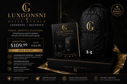 LUXGONSNI Elite Bundle — Lookbook + Backpack