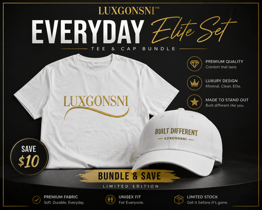 LUXGONSNI™ Everyday Elite Set — (Cap + Signature Tee)