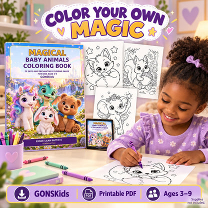 GONSKids Magical Baby Animals printable PDF mockup 3