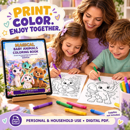 GONSKids Magical Baby Animals printable PDF mockup 4